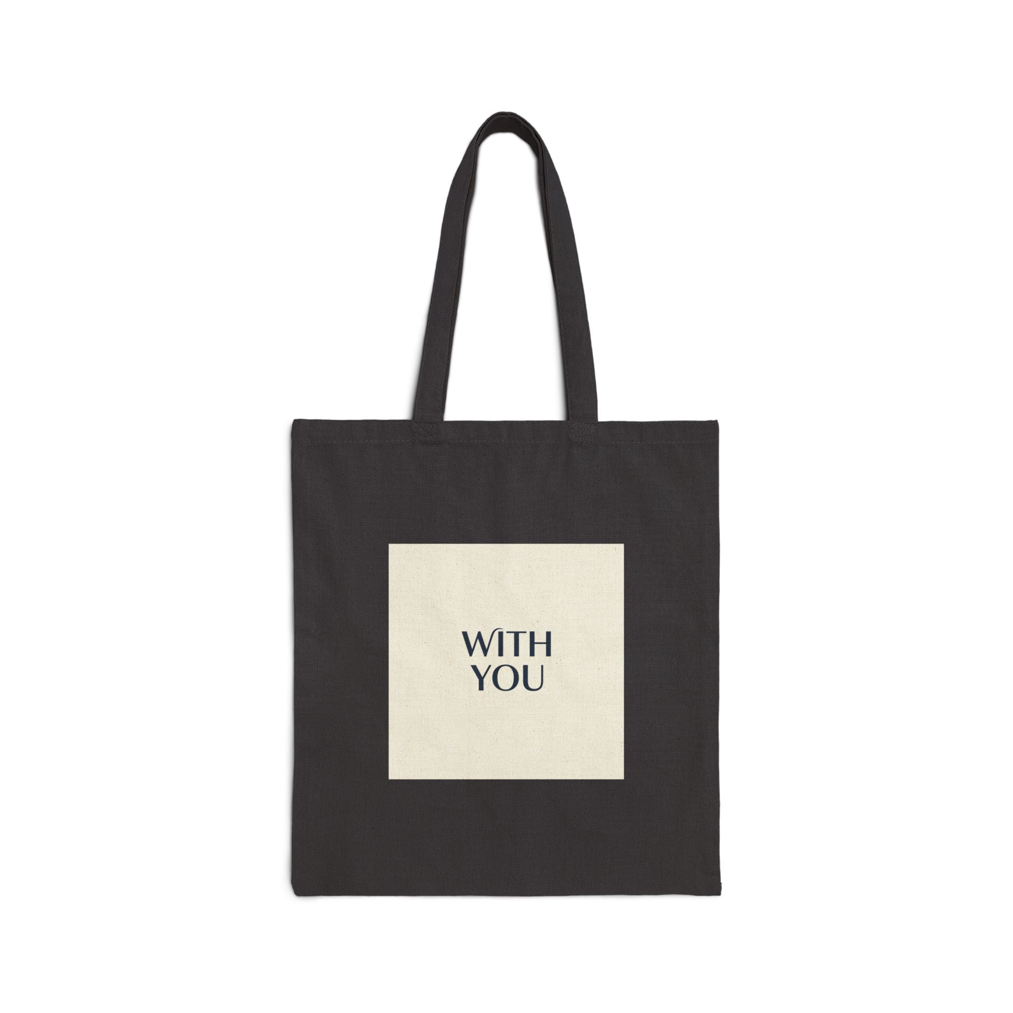 WITH YOU Tote, Cyber Chrome Y2K Minimal, Futuristic Minimal Metallic