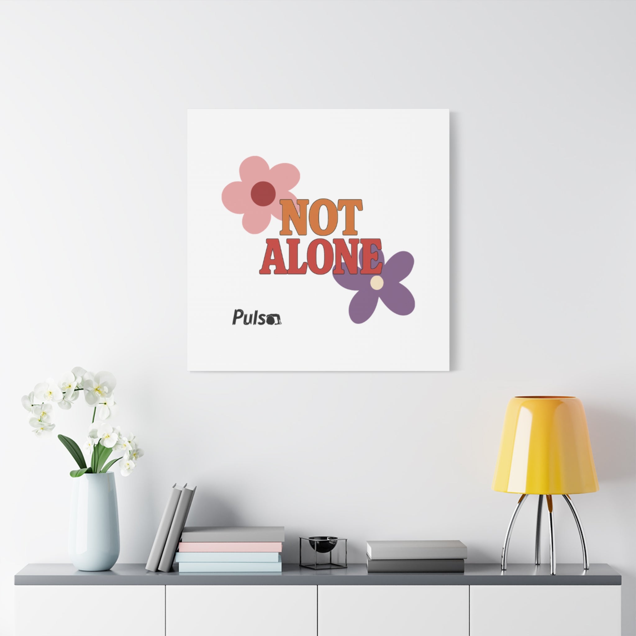 Not Alone Canvas | Christian, Friendship Valentine, Platonic Love