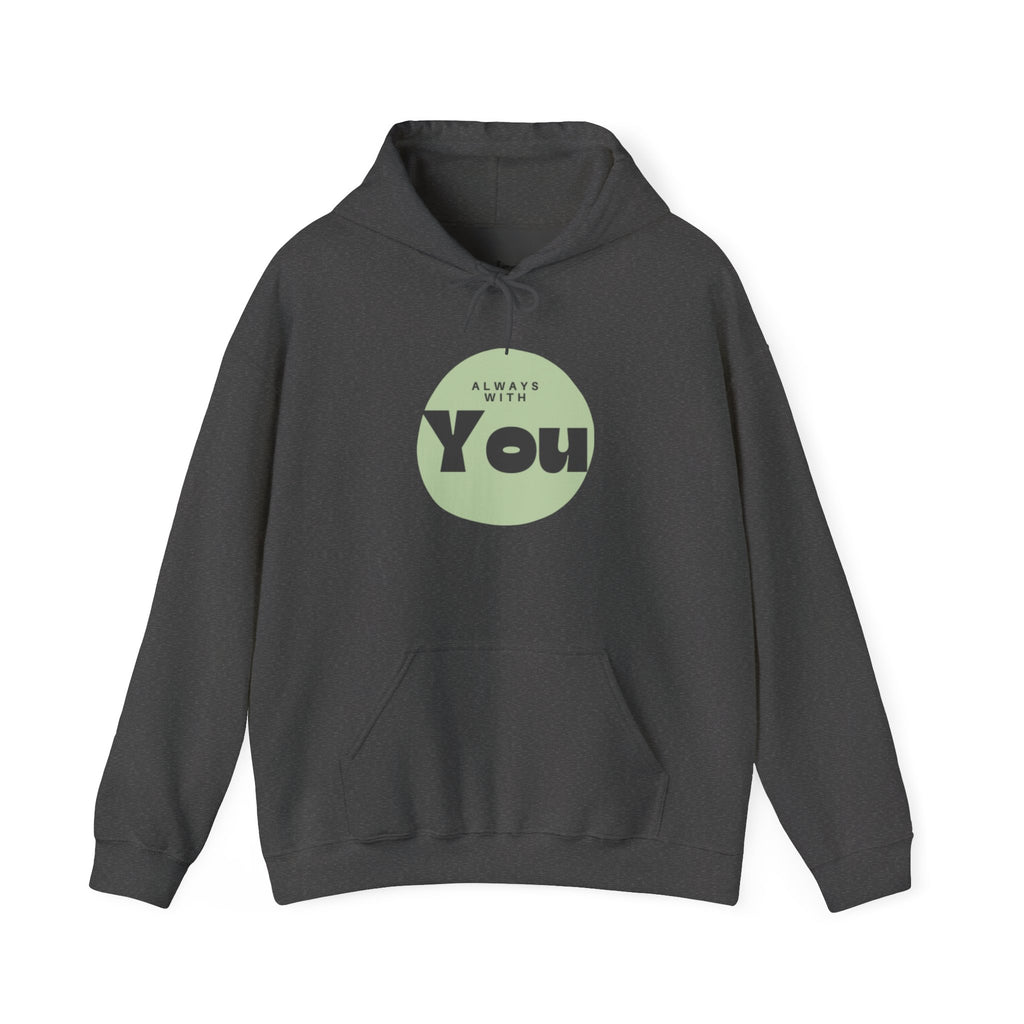 Always With You Hoodie — Christian, Minimal Green Circle Comfort Sweatshirt