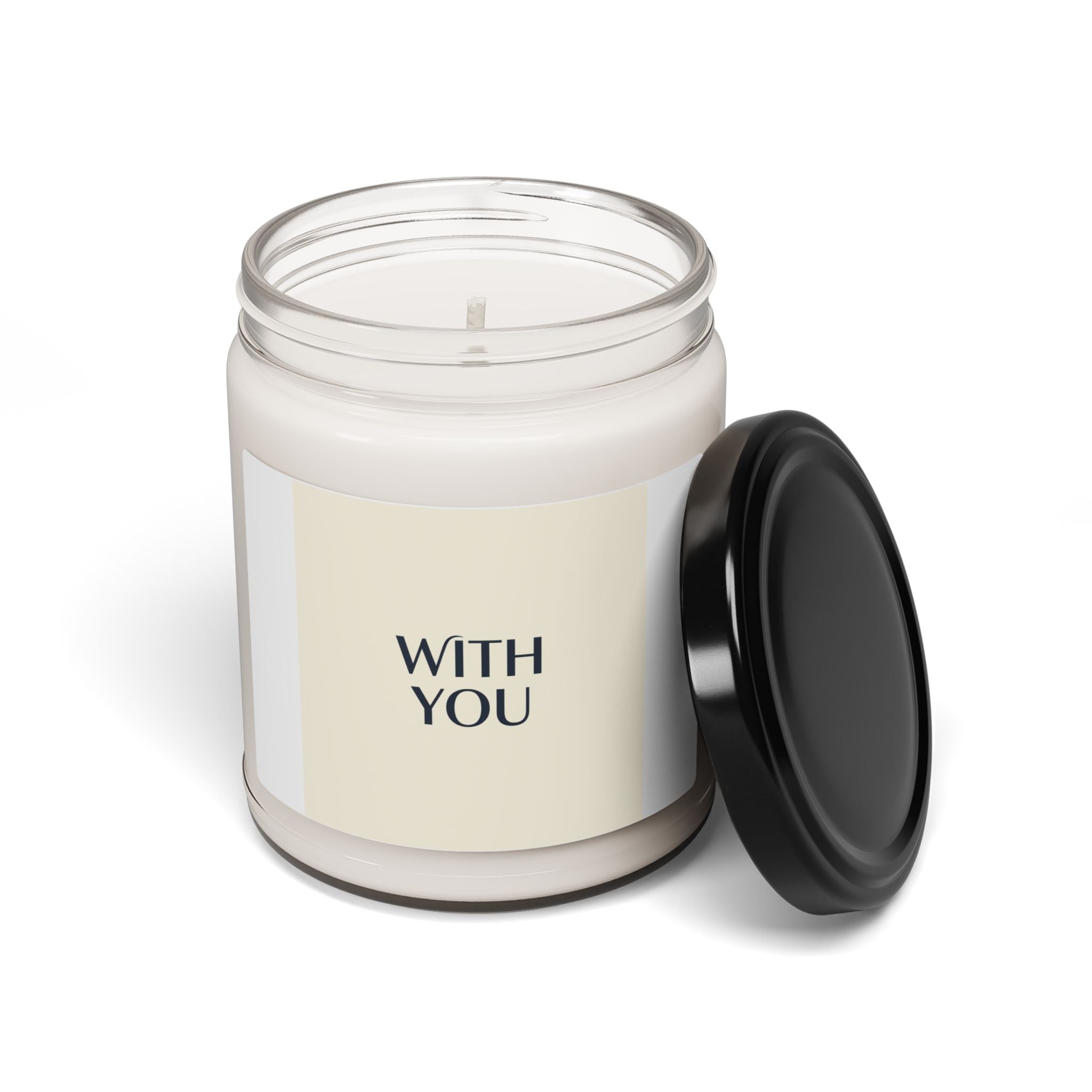 WITH YOU Candle | cyber chrome, futuristic minimal soy candle