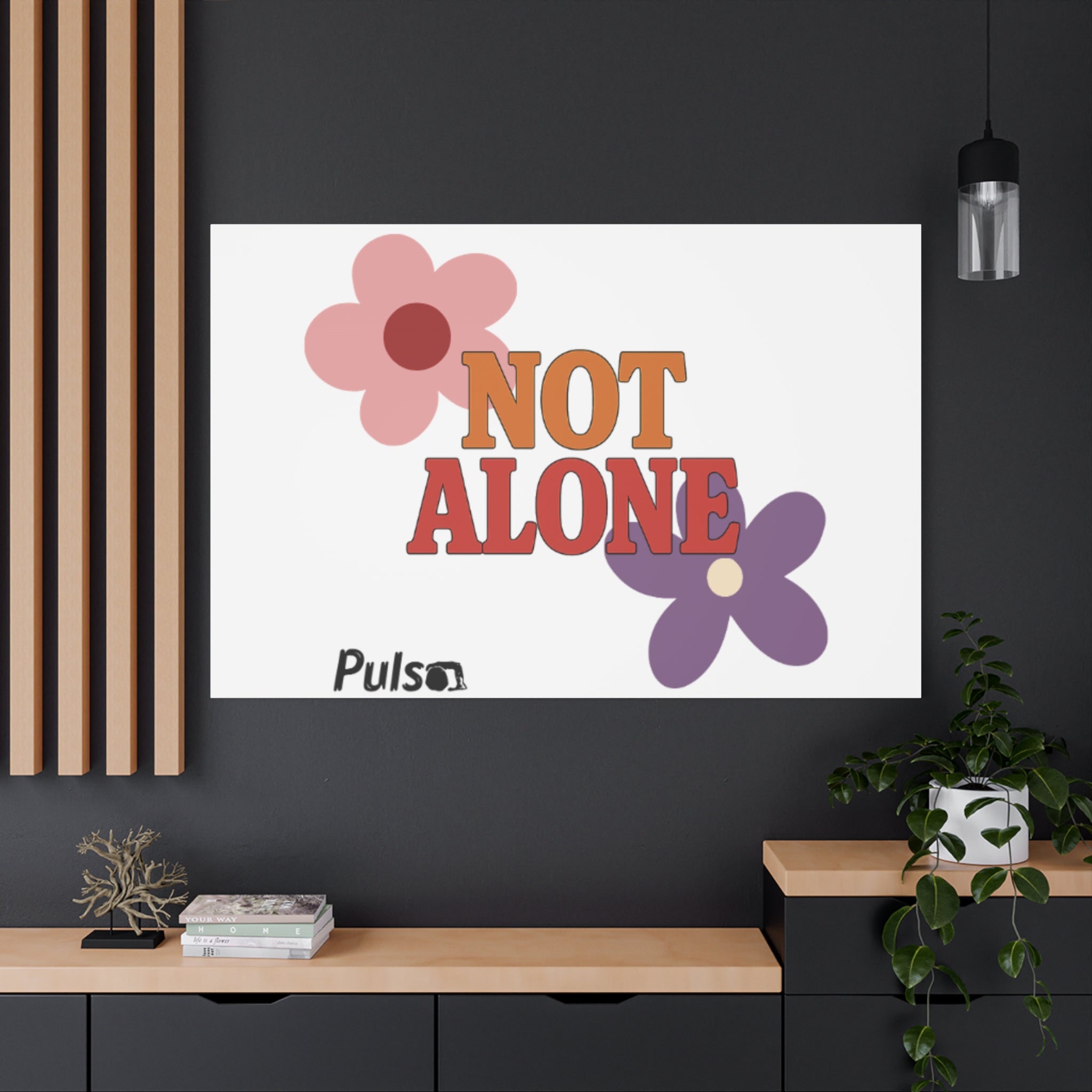Not Alone Canvas | Christian, Friendship Valentine, Platonic Love