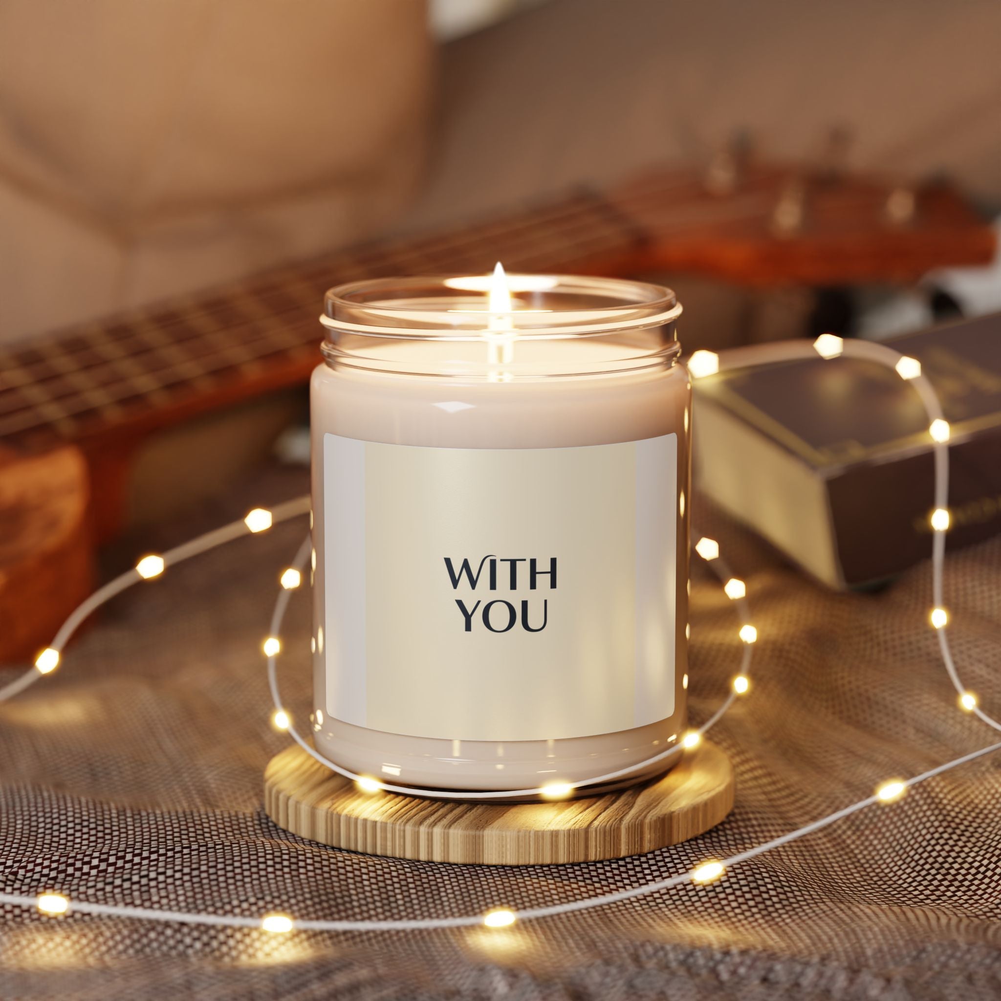 WITH YOU Candle | cyber chrome, futuristic minimal soy candle