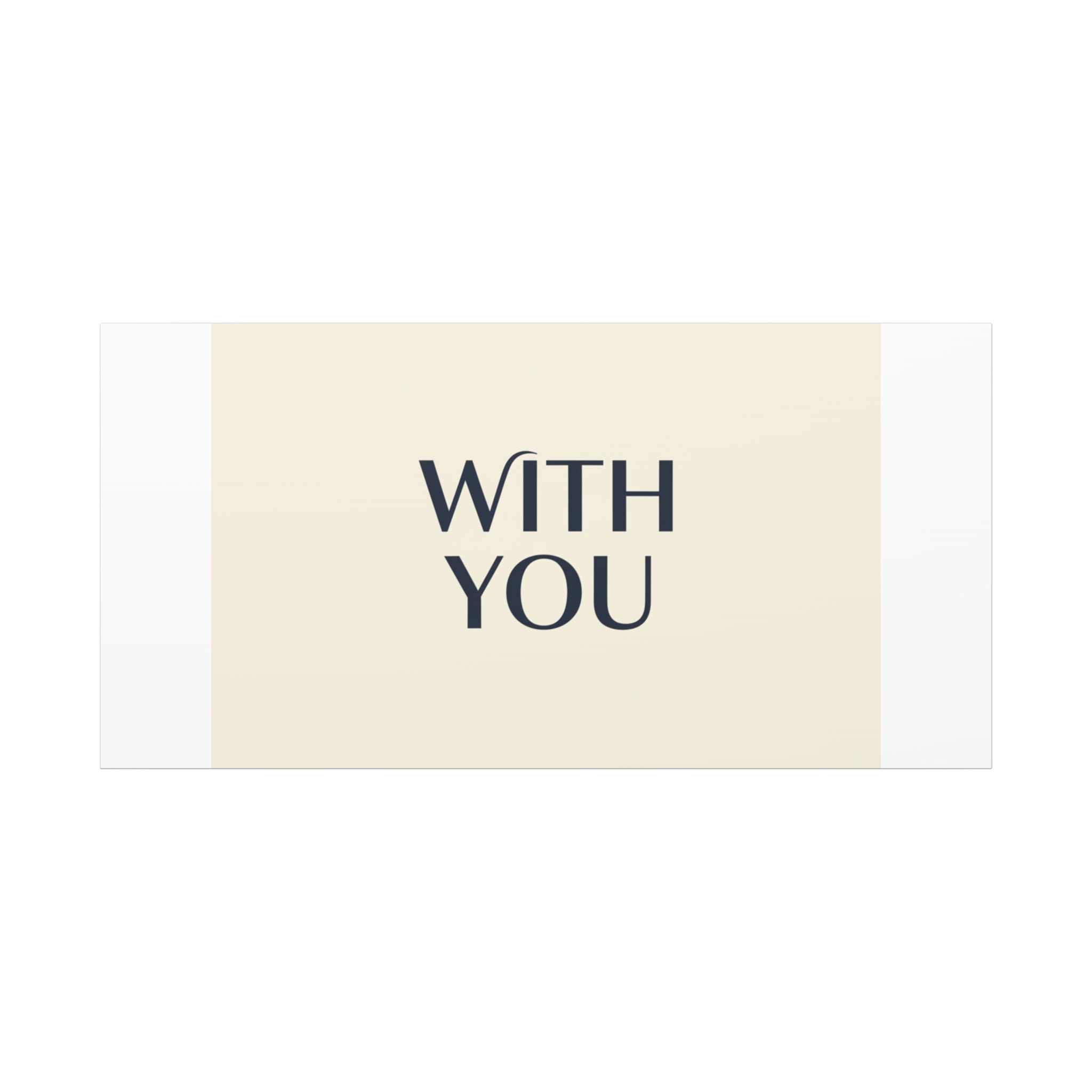 Minimal 'WITH YOU' Matte Canvas | Cyber Y2K Minimal, Sleek Metallic