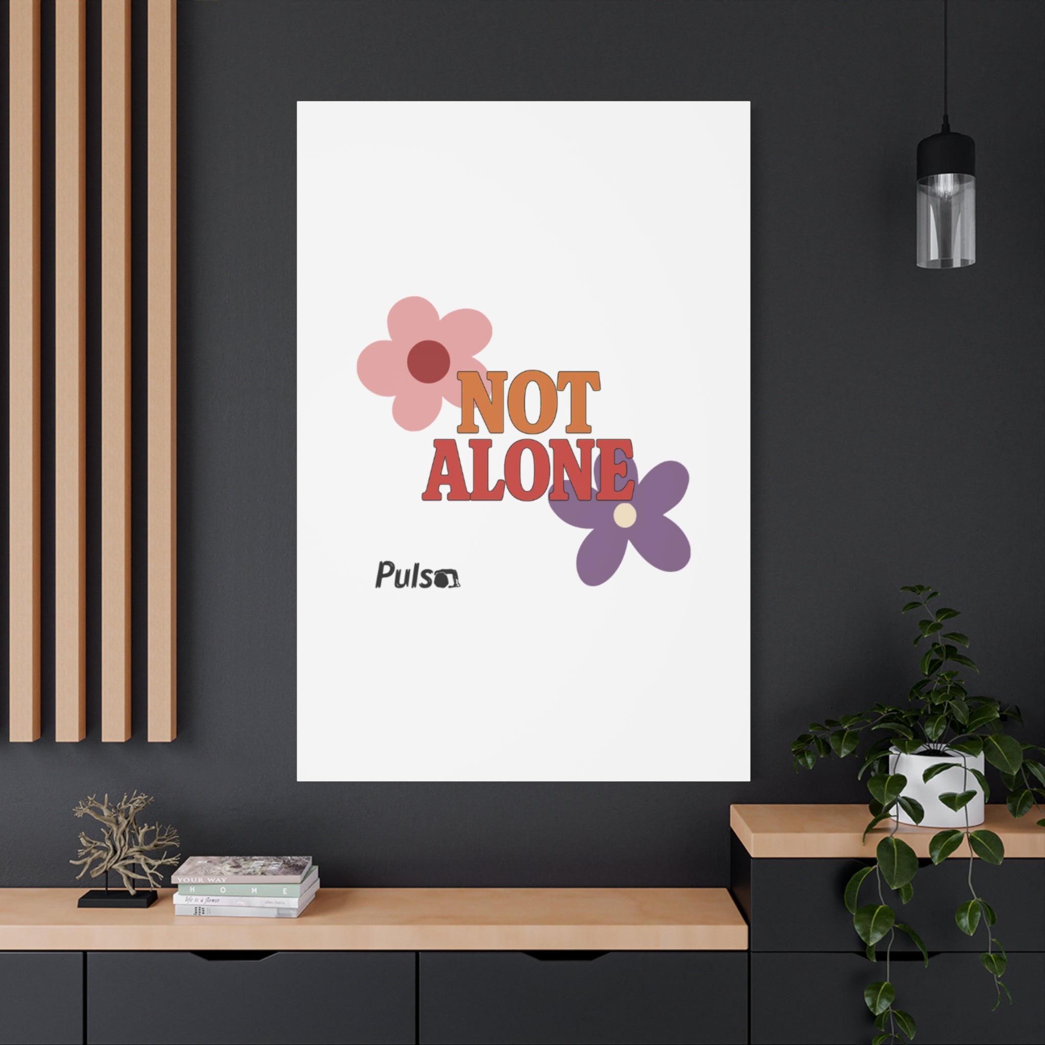 Not Alone Canvas | Christian, Friendship Valentine, Platonic Love