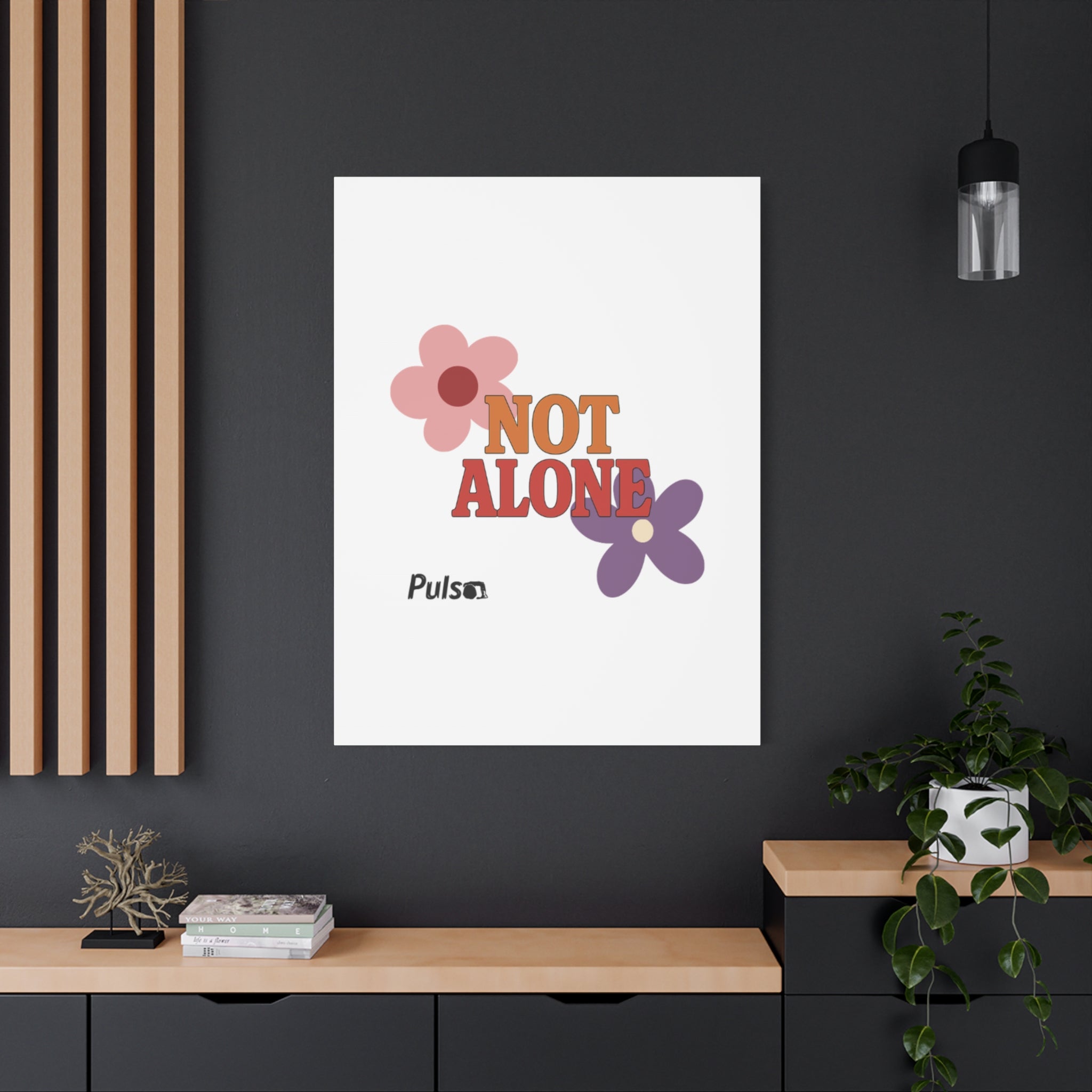 Not Alone Canvas | Christian, Friendship Valentine, Platonic Love