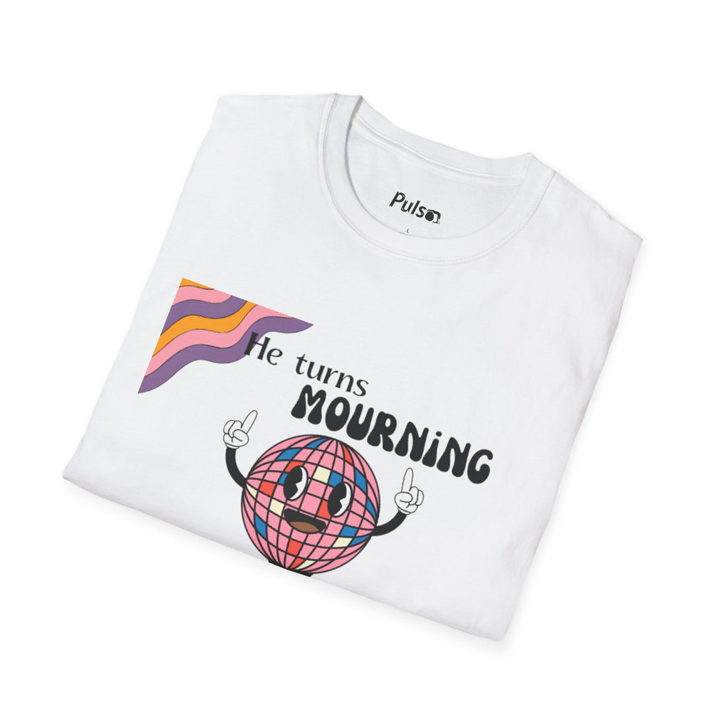God Turns Mourning Into Dancing Disco Ball T-Shirt | Christian Joy
