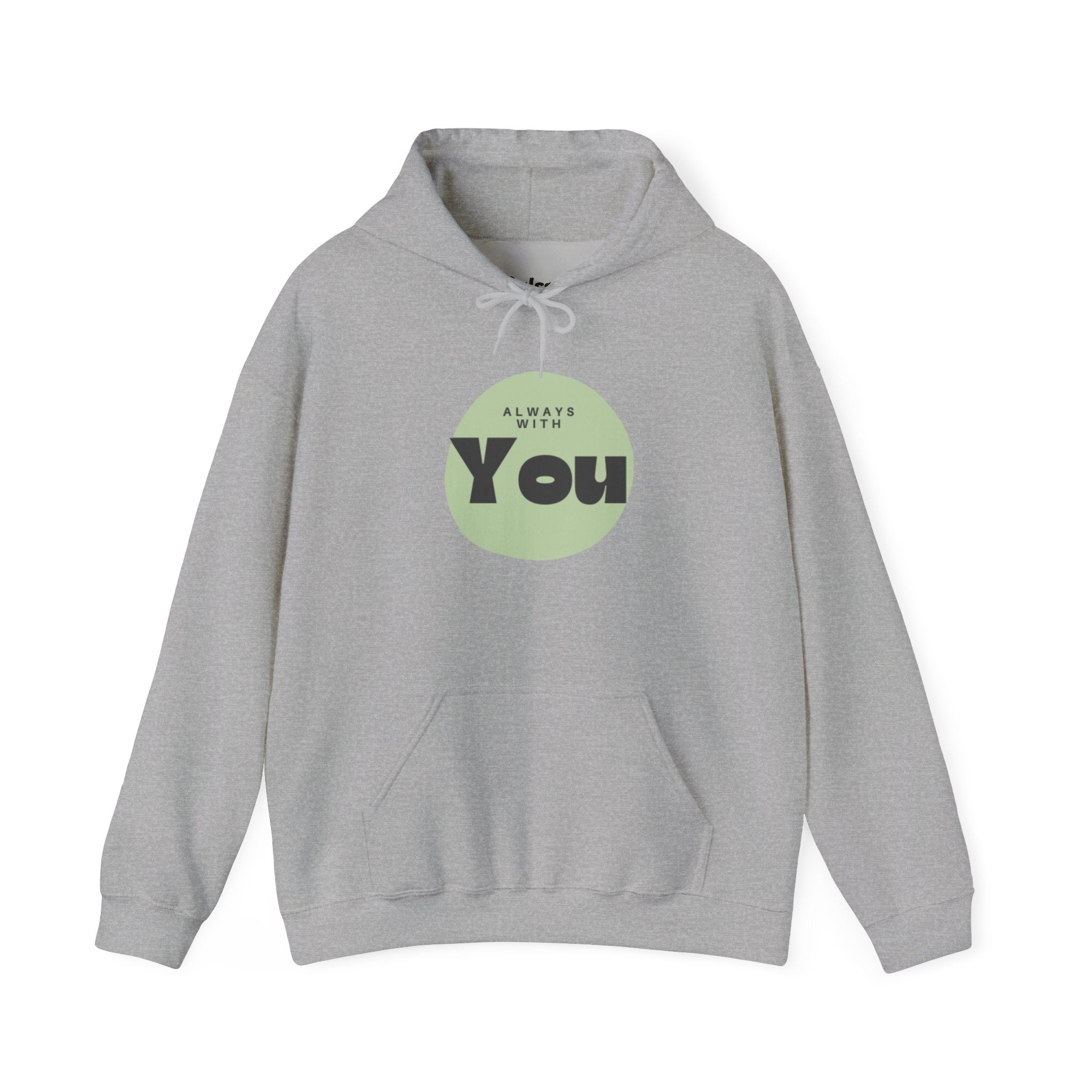 Always With You Hoodie — Christian, Minimal Green Circle Comfort Sweatshirt