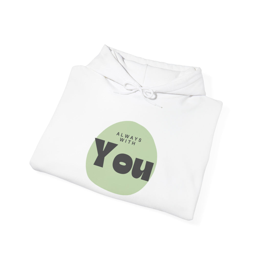 Always With You Hoodie — Christian, Minimal Green Circle Comfort Sweatshirt