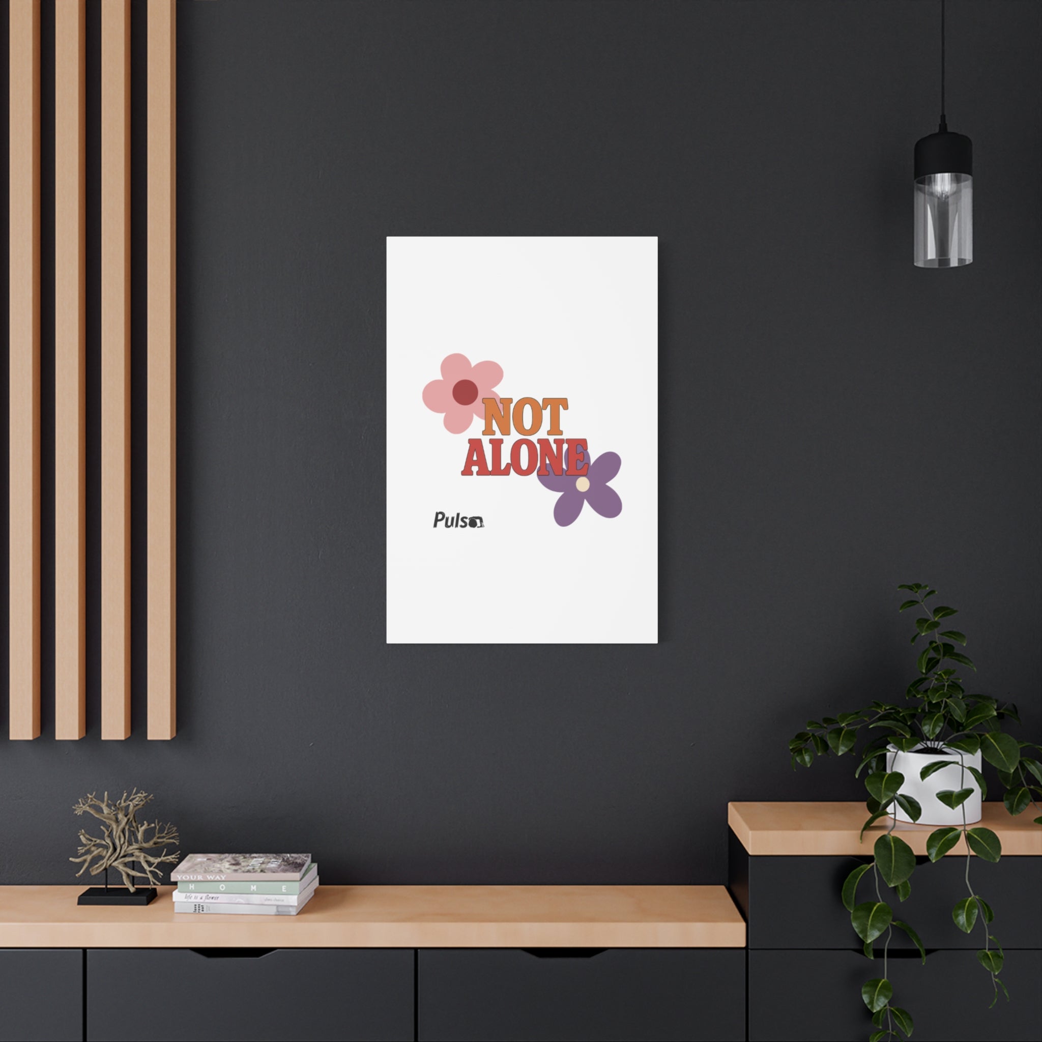 Not Alone Canvas | Christian, Friendship Valentine, Platonic Love