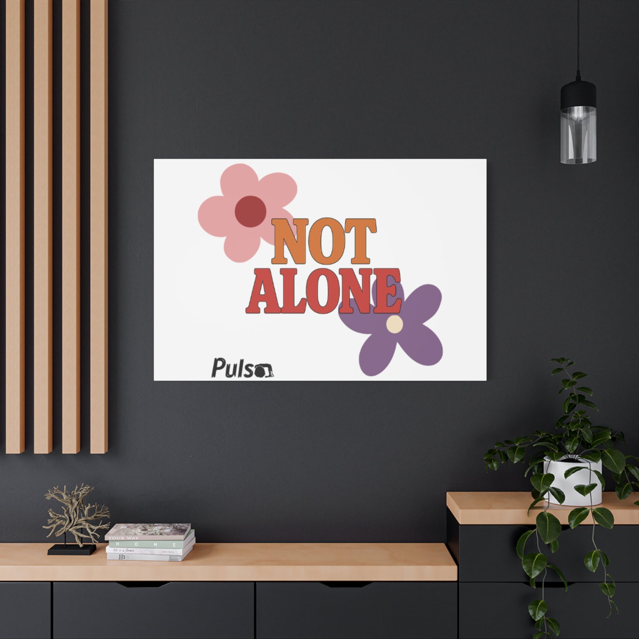 Not Alone Canvas | Christian, Friendship Valentine, Platonic Love