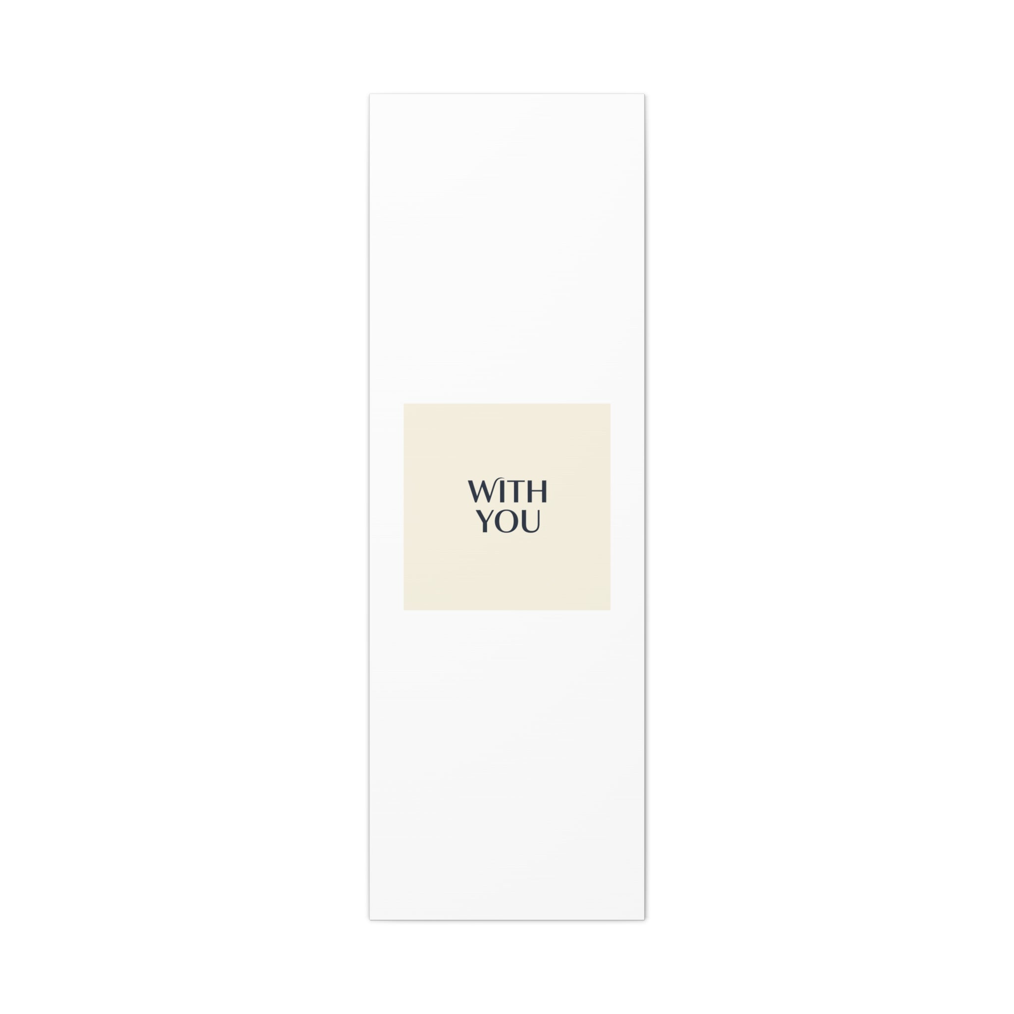 Minimal 'WITH YOU' Matte Canvas | Cyber Y2K Minimal, Sleek Metallic