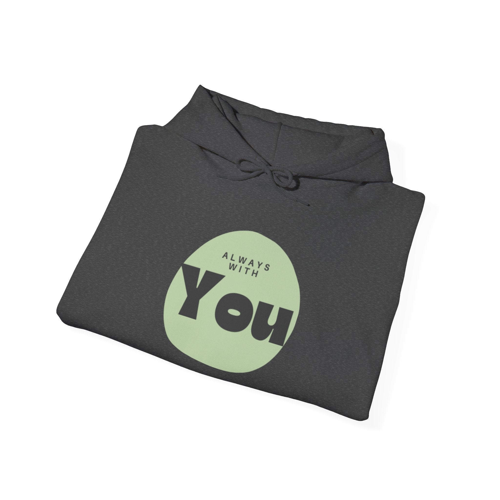 Always With You Hoodie — Christian, Minimal Green Circle Comfort Sweatshirt