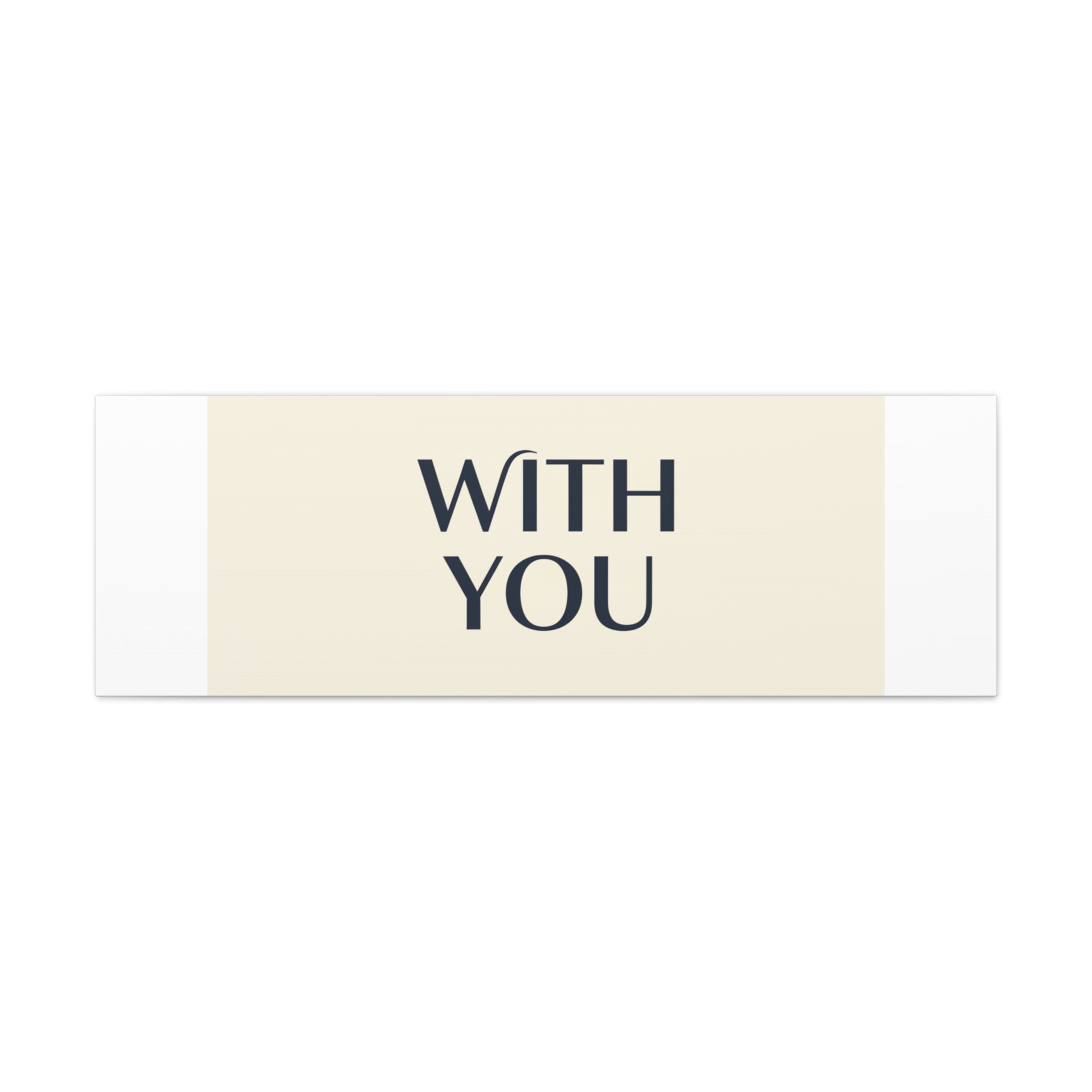 Minimal 'WITH YOU' Matte Canvas | Cyber Y2K Minimal, Sleek Metallic