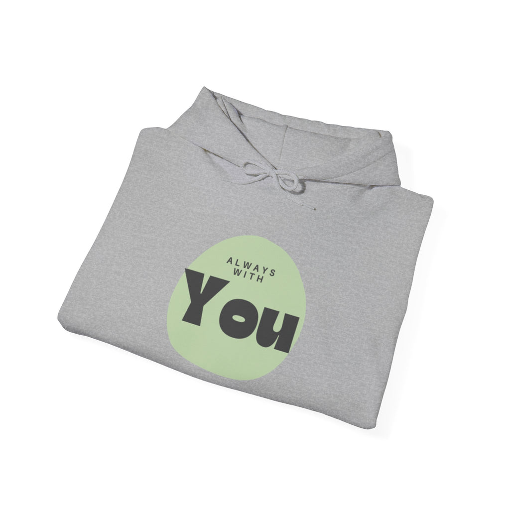 Always With You Hoodie — Christian, Minimal Green Circle Comfort Sweatshirt