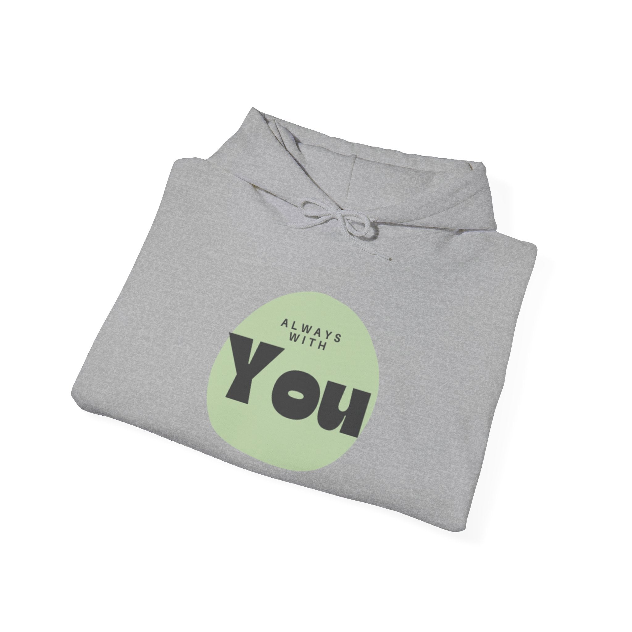 Always With You Hoodie — Christian, Minimal Green Circle Comfort Sweatshirt