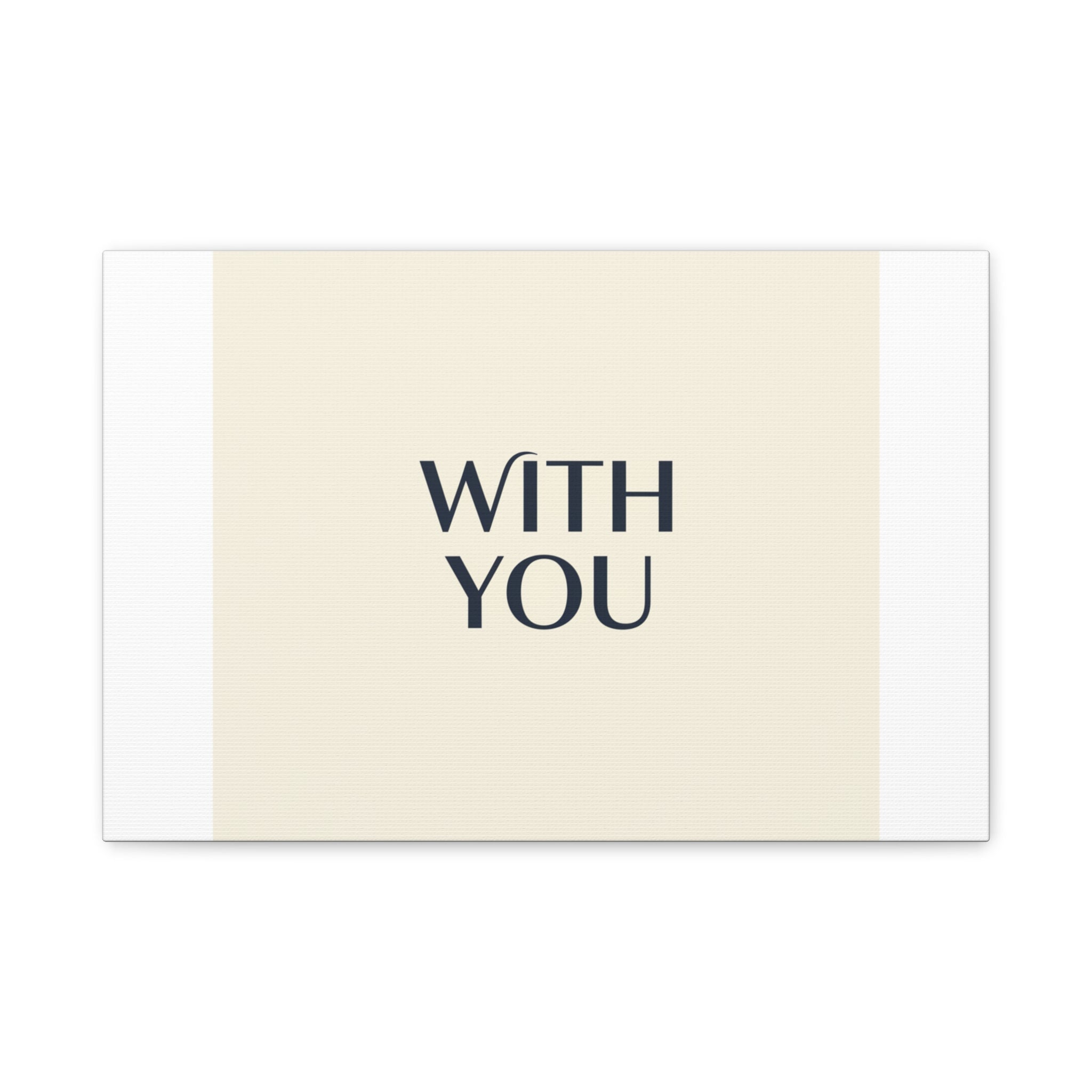 Minimal 'WITH YOU' Matte Canvas | Cyber Y2K Minimal, Sleek Metallic
