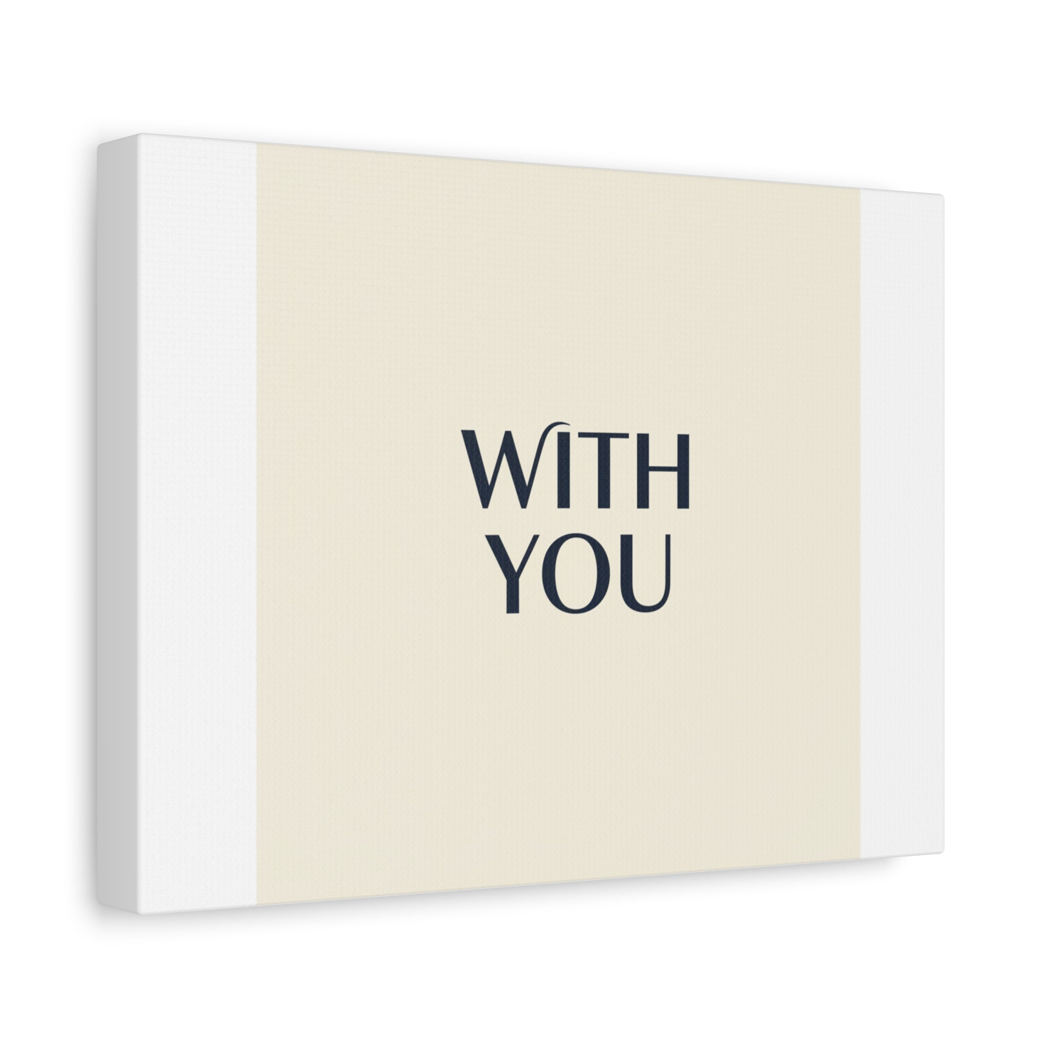 Minimal 'WITH YOU' Matte Canvas | Cyber Y2K Minimal, Sleek Metallic