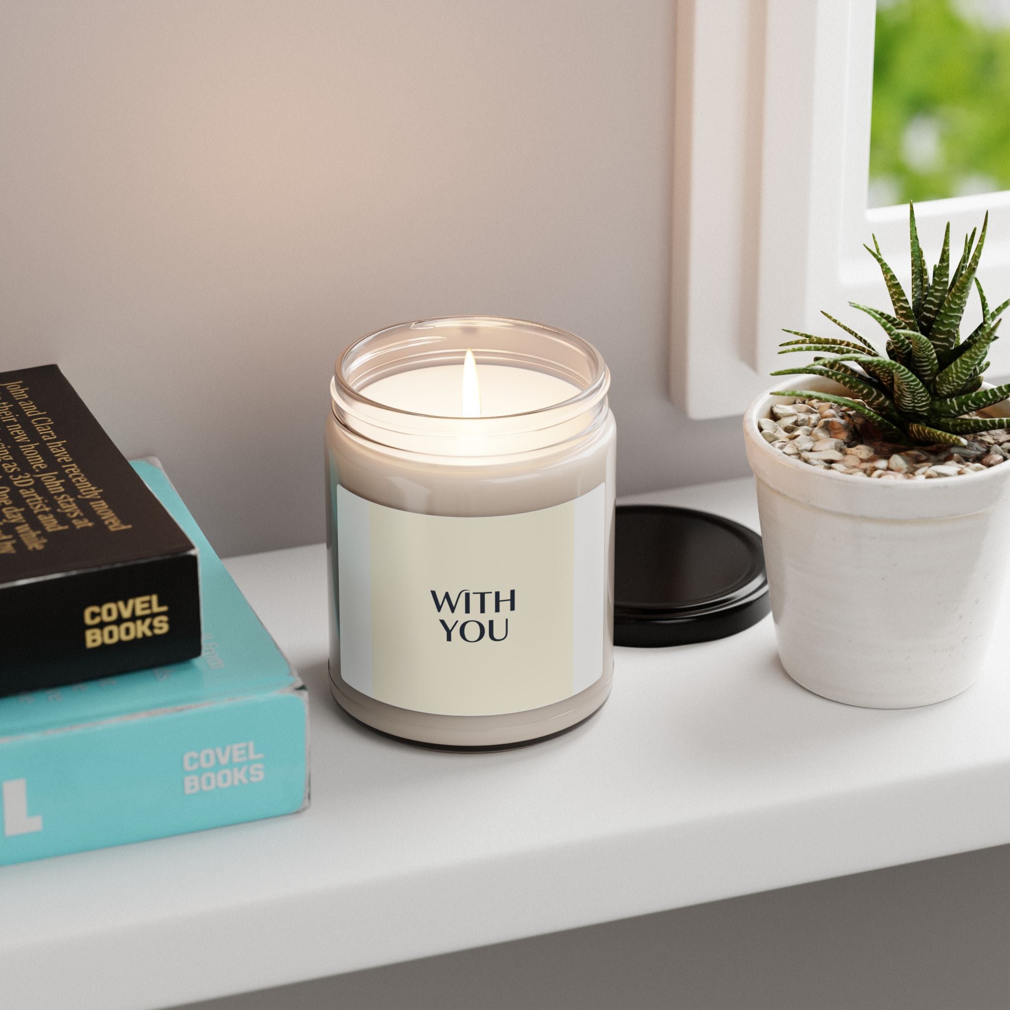 WITH YOU Candle | cyber chrome, futuristic minimal soy candle