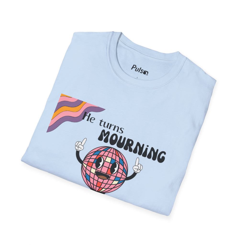 God Turns Mourning Into Dancing Disco Ball T-Shirt | Christian Joy