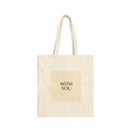 WITH YOU Tote, Cyber Chrome Y2K Minimal, Futuristic Minimal Metallic