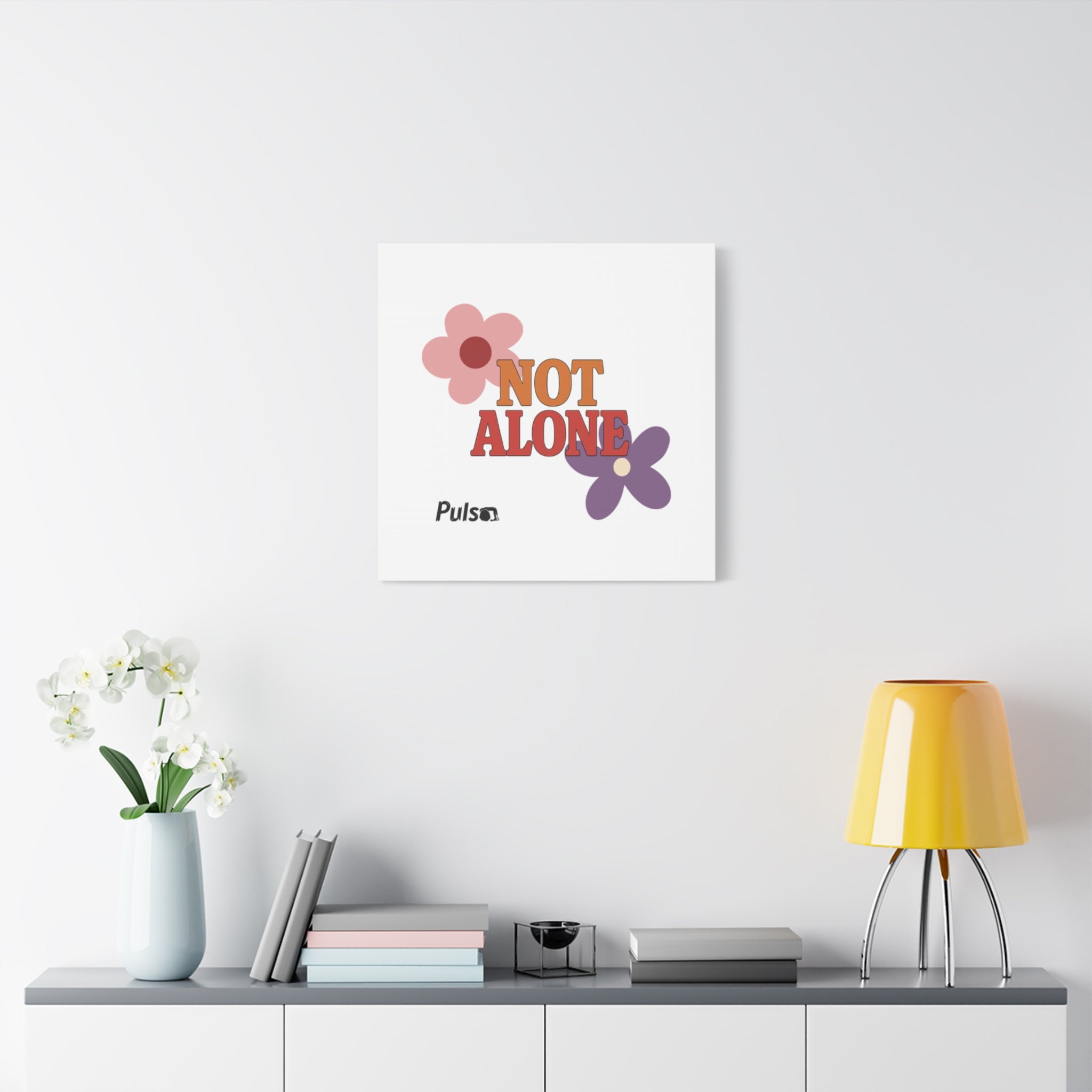 Not Alone Canvas | Christian, Friendship Valentine, Platonic Love