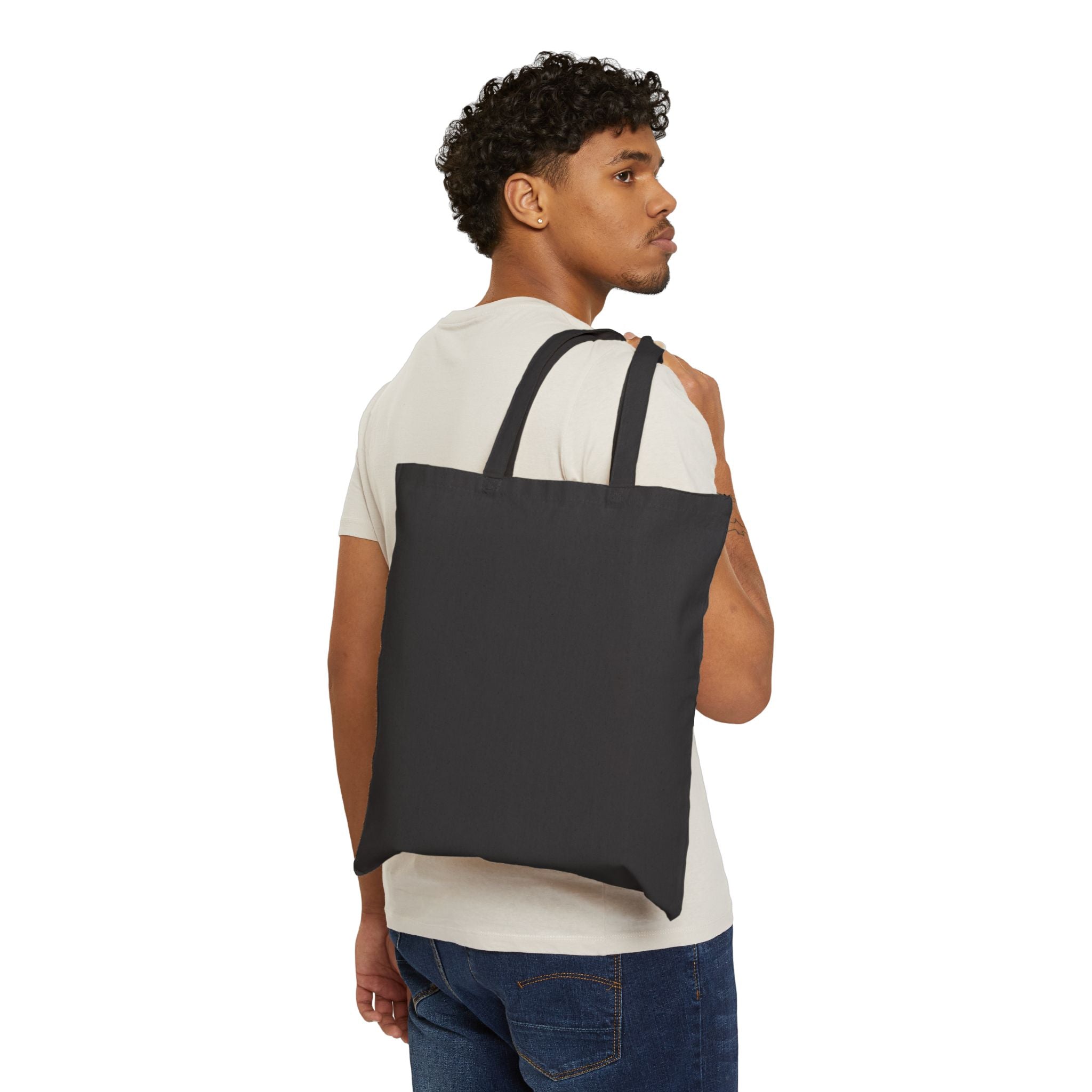 WITH YOU Tote, Cyber Chrome Y2K Minimal, Futuristic Minimal Metallic