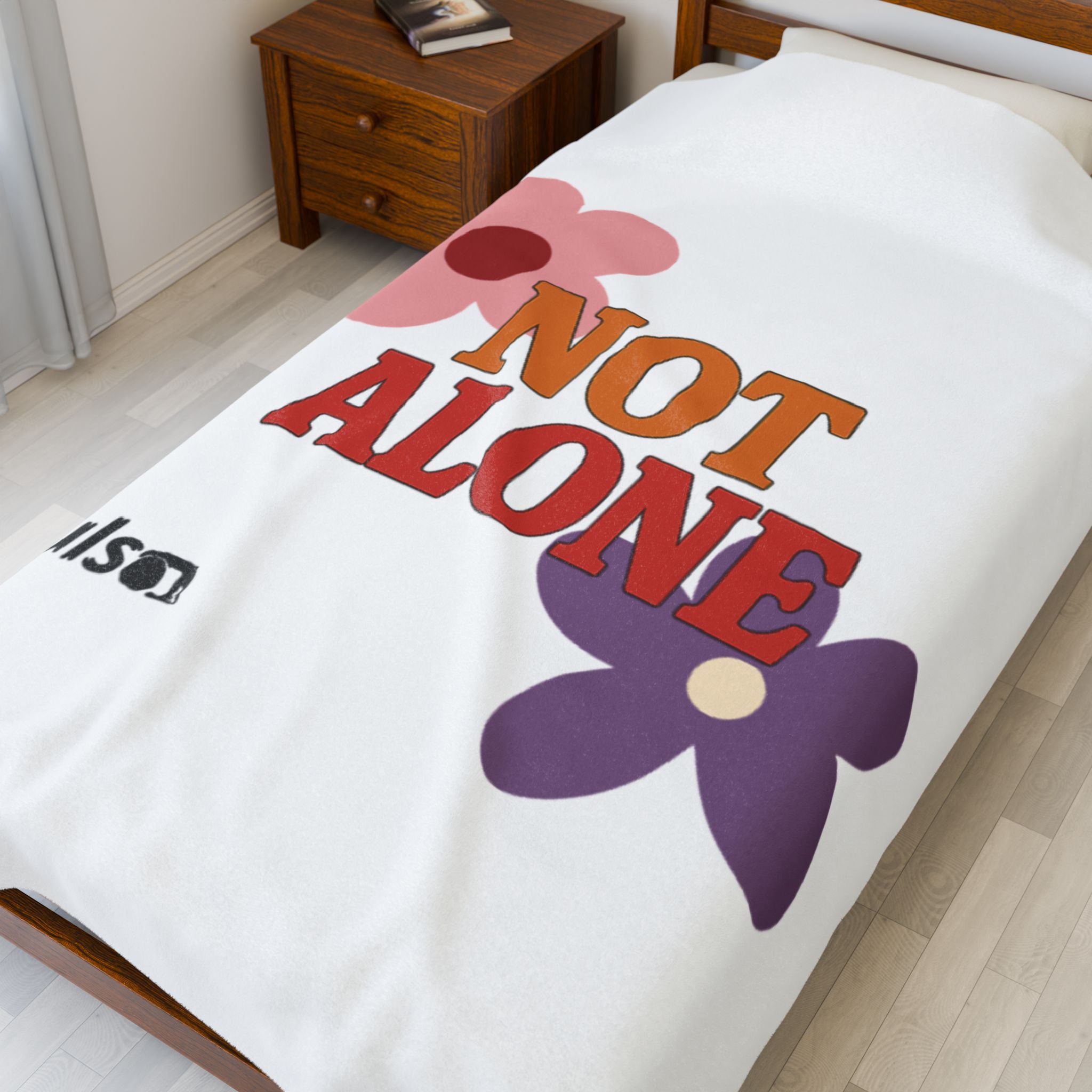 Not Alone Plush Blanket | Christian, Friendship Valentine, Platonic Love