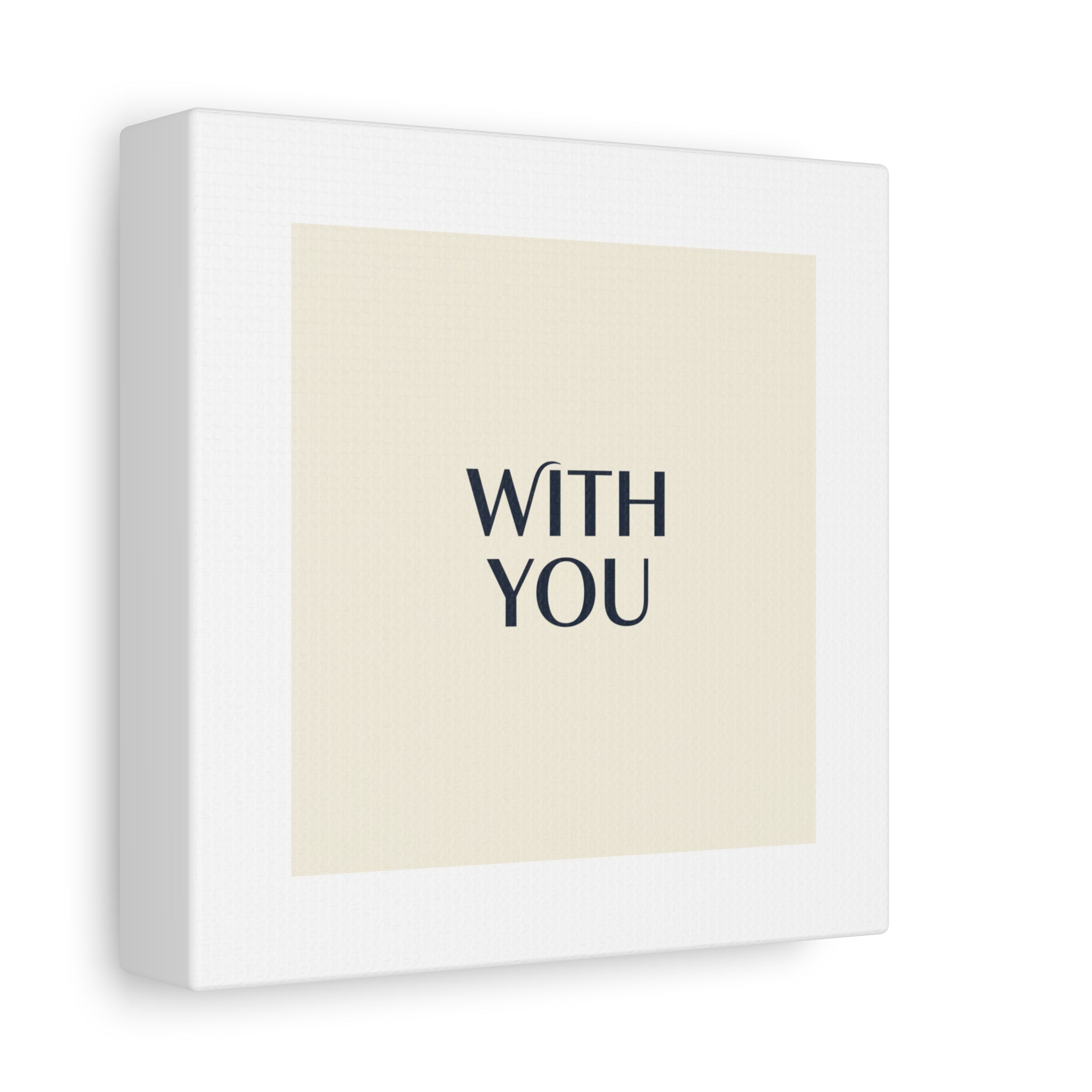 Minimal 'WITH YOU' Matte Canvas | Cyber Y2K Minimal, Sleek Metallic