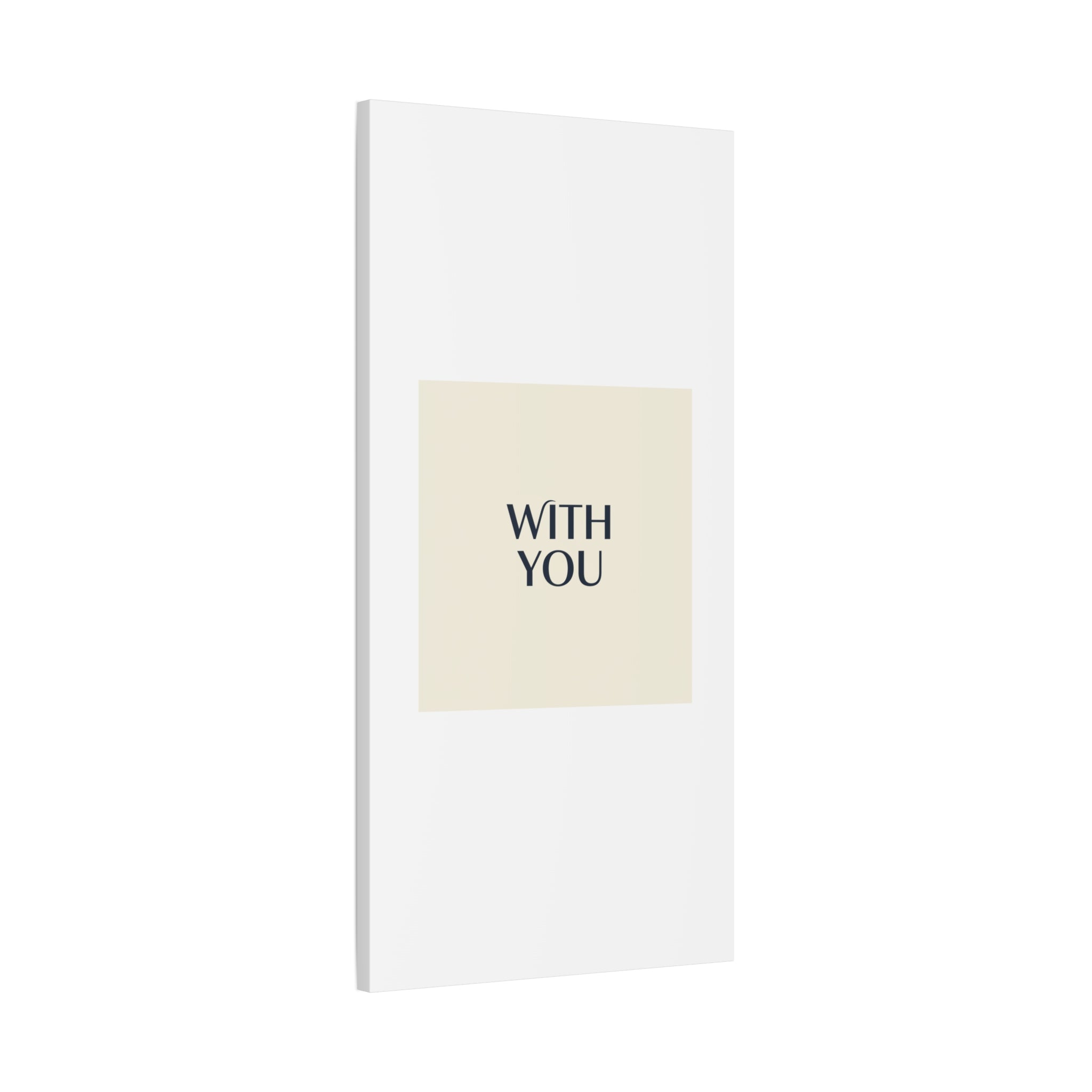 Minimal 'WITH YOU' Matte Canvas | Cyber Y2K Minimal, Sleek Metallic