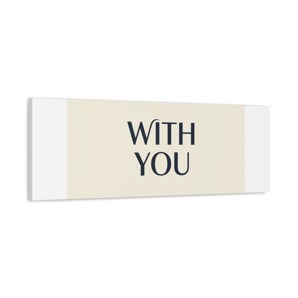 Minimal 'WITH YOU' Matte Canvas | Cyber Y2K Minimal, Sleek Metallic
