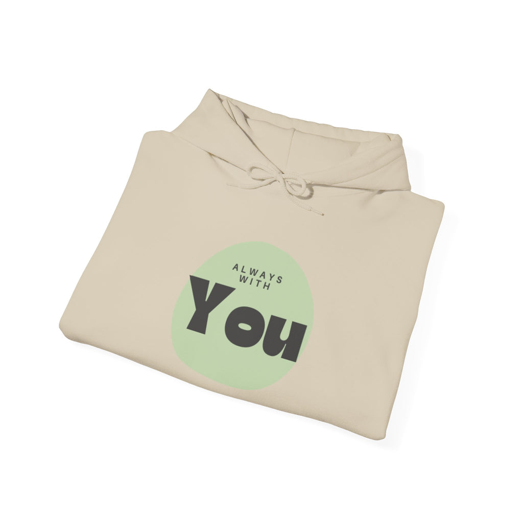 Always With You Hoodie — Christian, Minimal Green Circle Comfort Sweatshirt