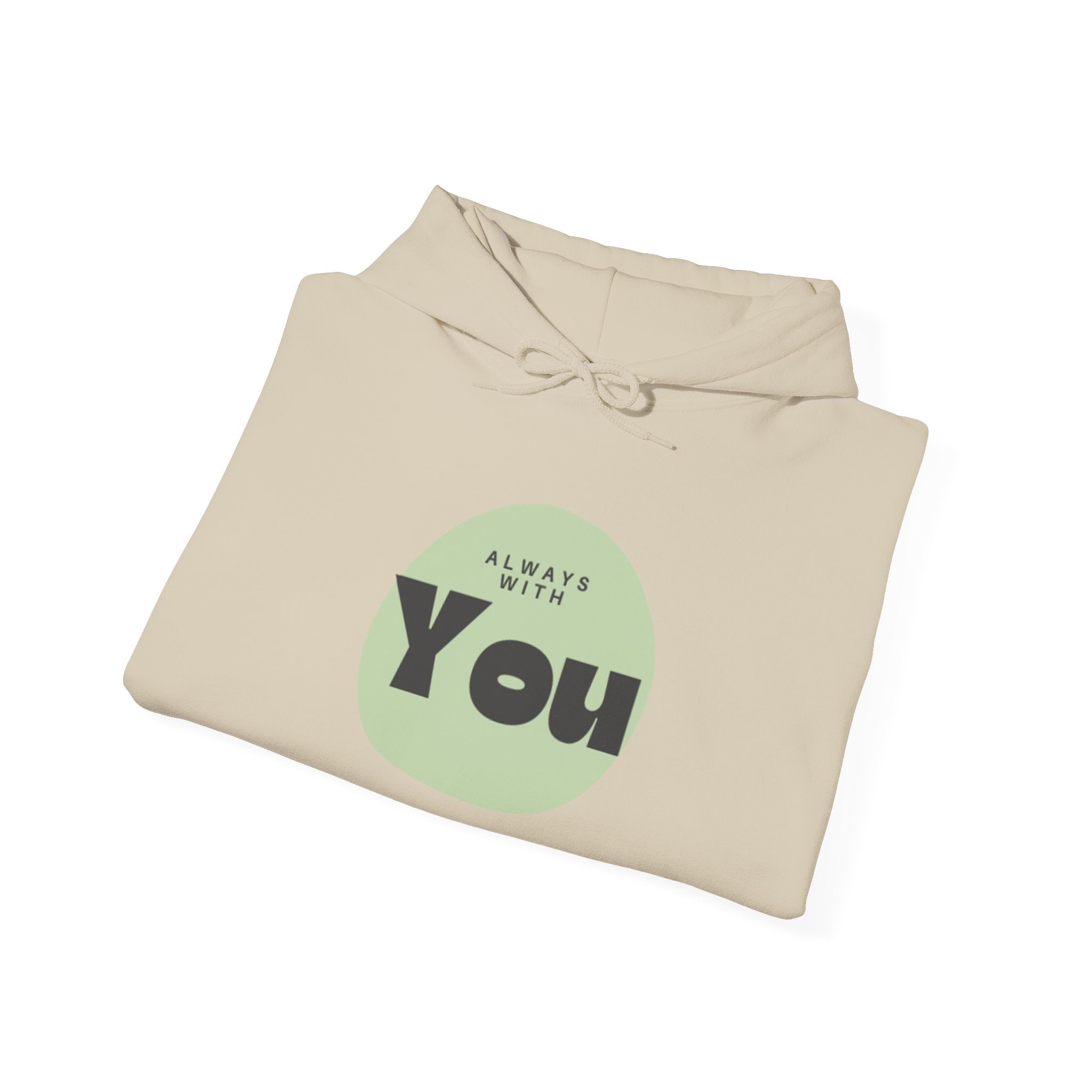 Always With You Hoodie — Christian, Minimal Green Circle Comfort Sweatshirt
