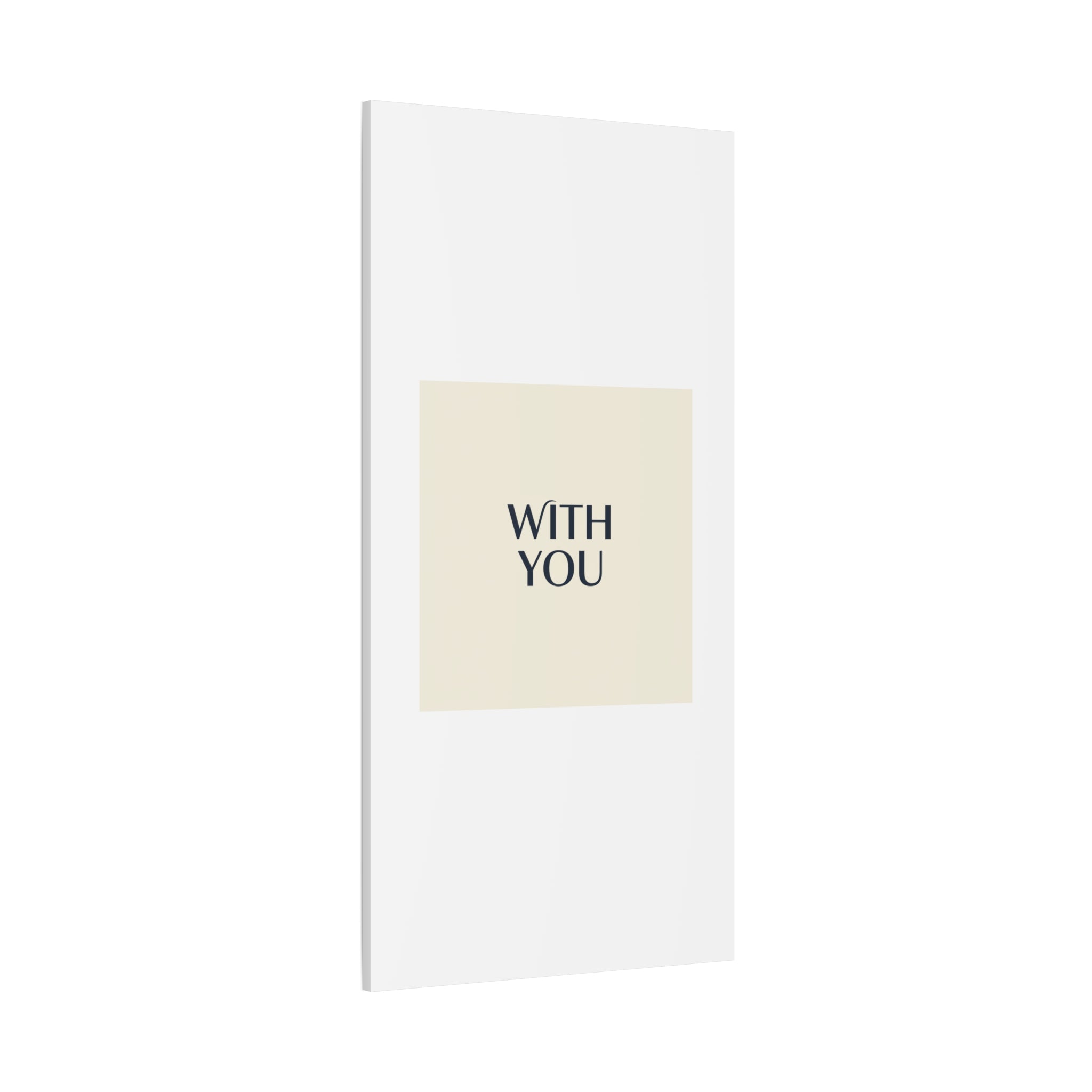 Minimal 'WITH YOU' Matte Canvas | Cyber Y2K Minimal, Sleek Metallic