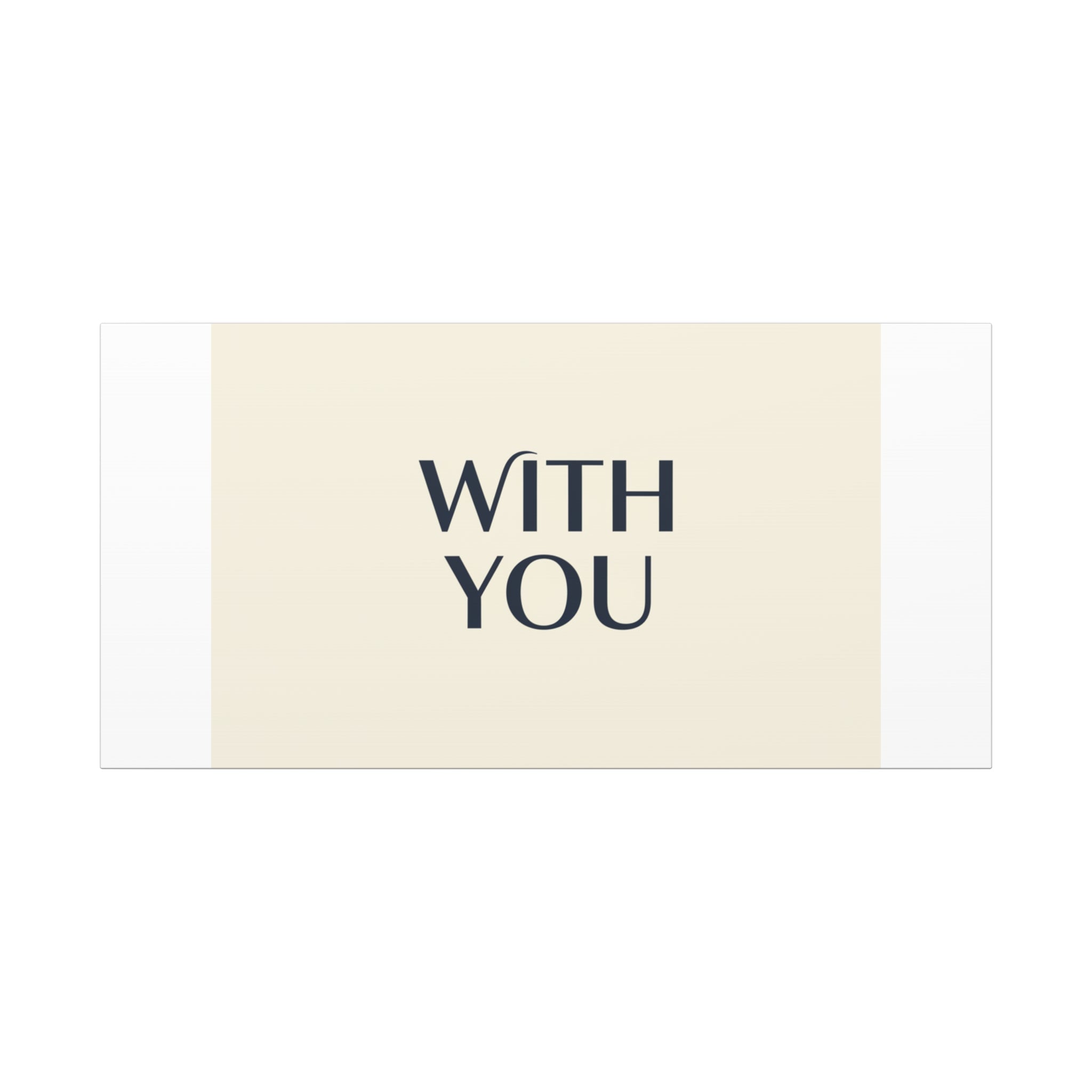 Minimal 'WITH YOU' Matte Canvas | Cyber Y2K Minimal, Sleek Metallic