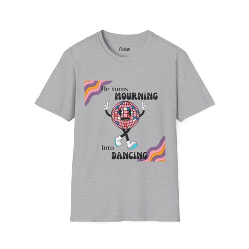 God Turns Mourning Into Dancing Disco Ball T-Shirt | Christian Joy