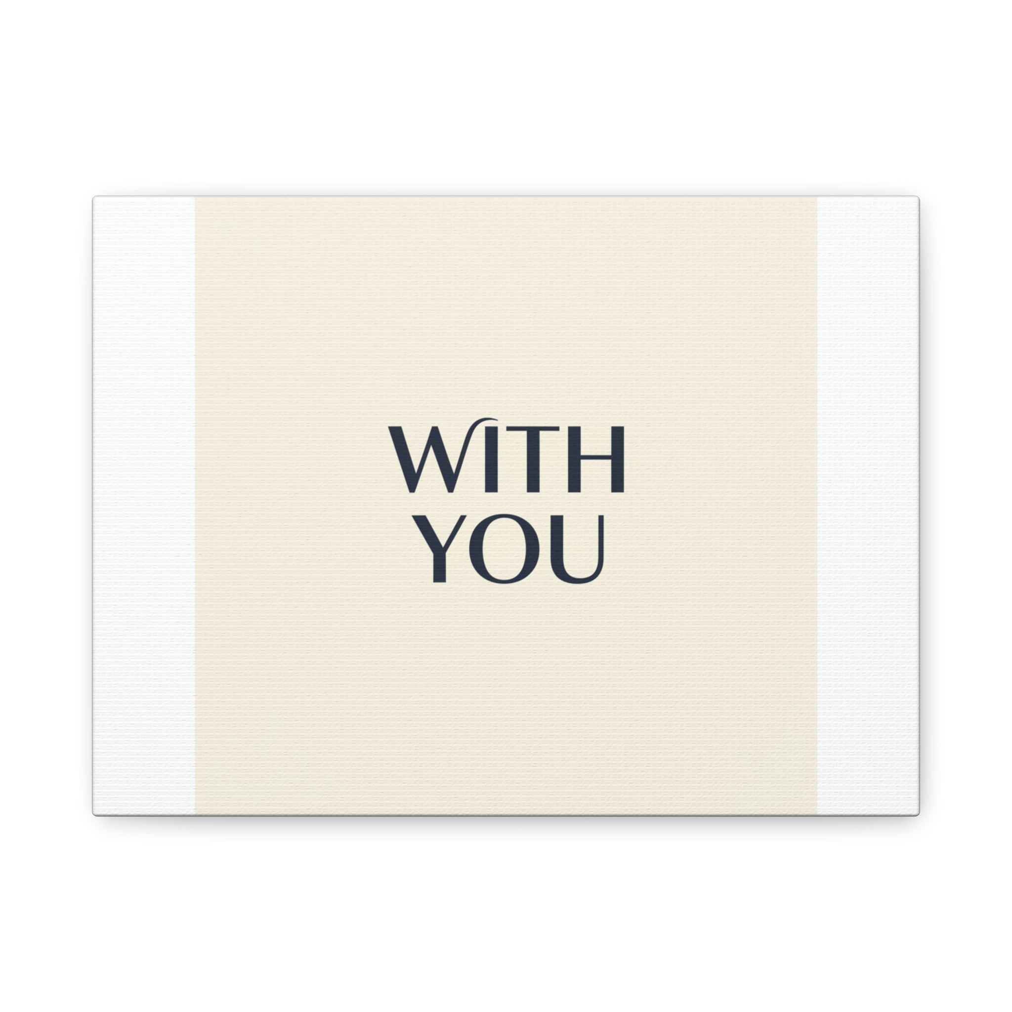 Minimal 'WITH YOU' Matte Canvas | Cyber Y2K Minimal, Sleek Metallic