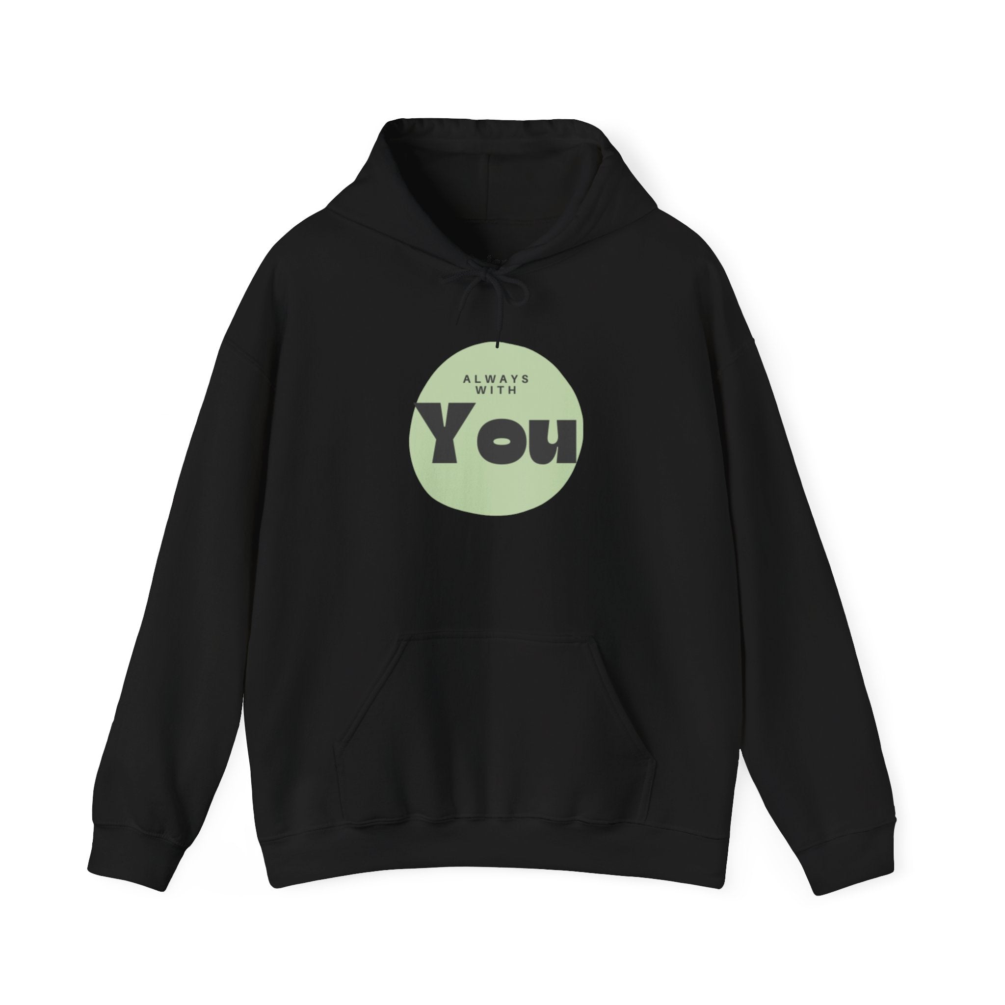 Always With You Hoodie — Christian, Minimal Green Circle Comfort Sweatshirt