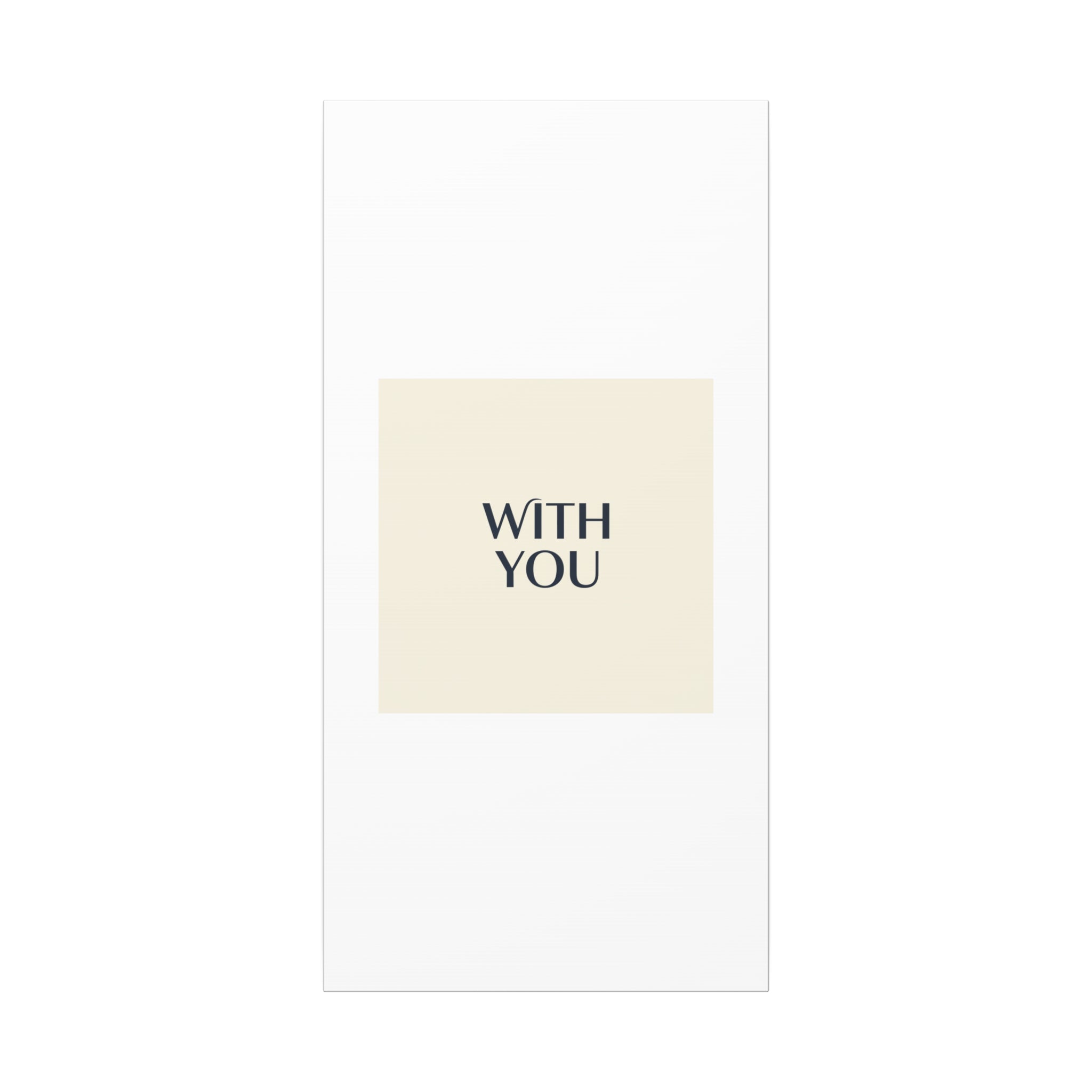 Minimal 'WITH YOU' Matte Canvas | Cyber Y2K Minimal, Sleek Metallic