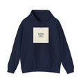 WITH YOU minimalist chrome text Hoodie | Cyber Y2K minimal, sleek metallic