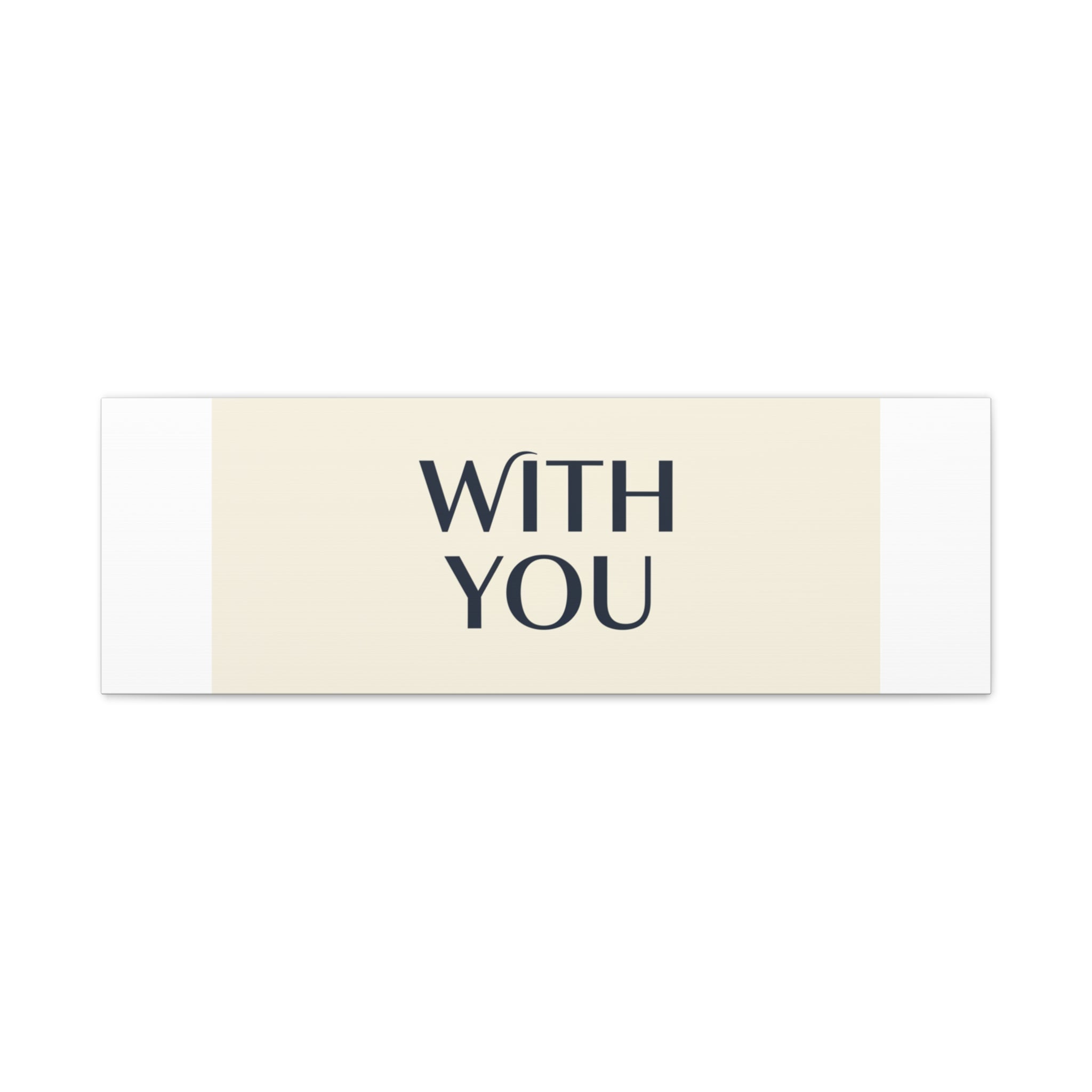 Minimal 'WITH YOU' Matte Canvas | Cyber Y2K Minimal, Sleek Metallic