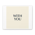 Minimal 'WITH YOU' Matte Canvas | Cyber Y2K Minimal, Sleek Metallic