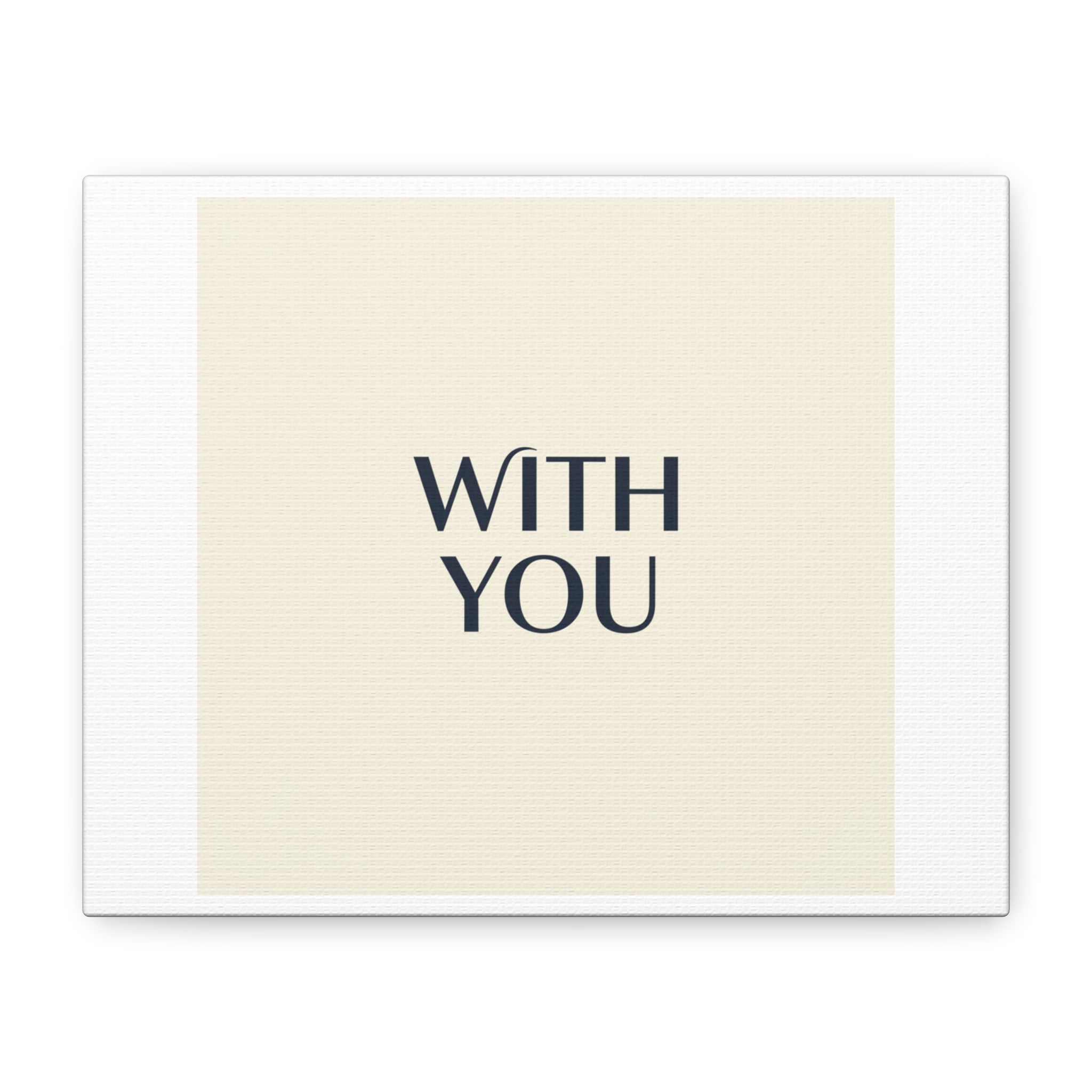 Minimal 'WITH YOU' Matte Canvas | Cyber Y2K Minimal, Sleek Metallic
